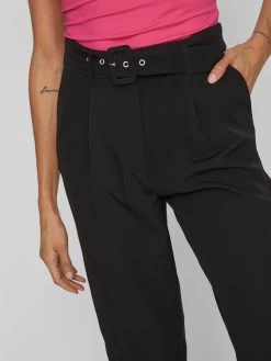 Vila Bandplooibroeken Regular Bandplooibroek Ivy Dames Zwart -Vila 520901a576f93e64a261d7a875a754d4