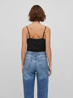 Vila Kanten Tops Top DAISY Dames Zwart -Vila 527df4b2a66fc116458de16c8d0d9d87
