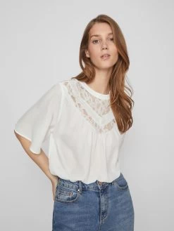 Vila Overhemden Blouse Zana Dames Wit -Vila 52ce80bd716566b81b5add28863a1129