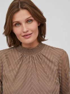 Vila Blouseshirts Blouse Dames Beige -Vila 52d707f2d51f74560f028de759267fb4