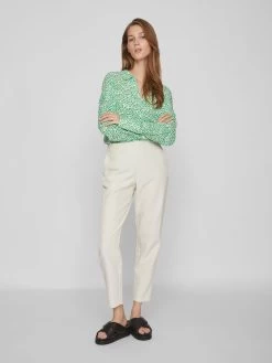 Vila Overhemden Blouse Dames Groen -Vila 538a2a605052f2c4dc791562c79a85c0