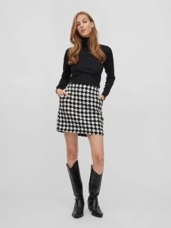 Vila Vesten Gebreide Bodywarmer Dames Zwart -Vila 53ca1bda61a567ee570ef167f521a217