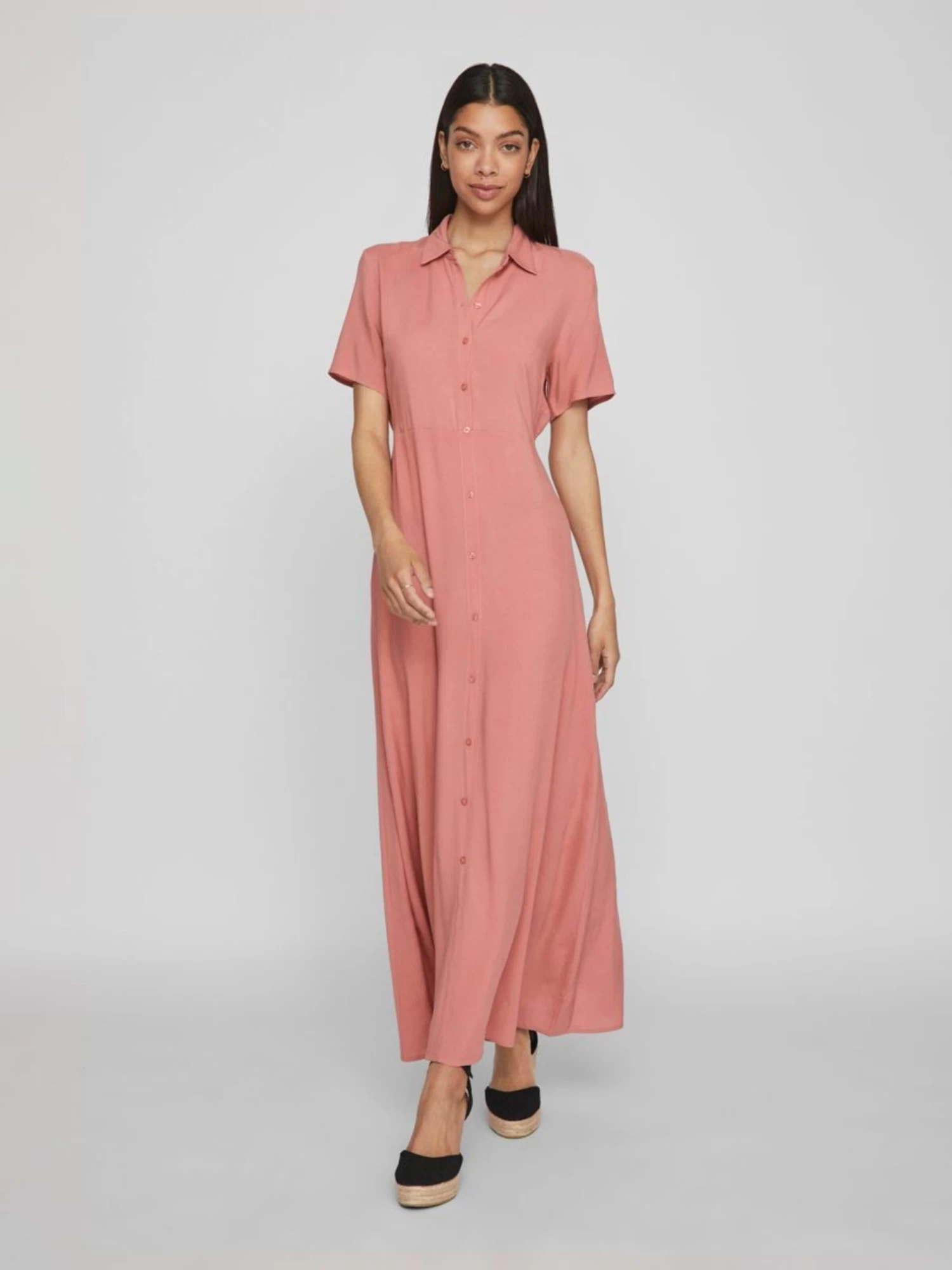 Vila Blousejurken Blousejurk Dames Rood 7 Vila Blousejurken Blousejurk Dames Rood - Afbeelding 5