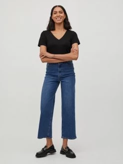 Vila T-shirts Shirt Noel Dames Zwart -Vila 5599b737608f6d1def3db86b61b8f5ad