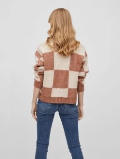 Vila Fijngebreide Truien Trui Brynn Dames Lichtbruin -Vila 578ba079c5917ec824f6e8c08d6e17ca