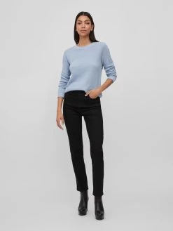 Vila Basic Truien Trui DALO Dames Lichtblauw -Vila 580014b5fdce08c22902811b6c1c0a26