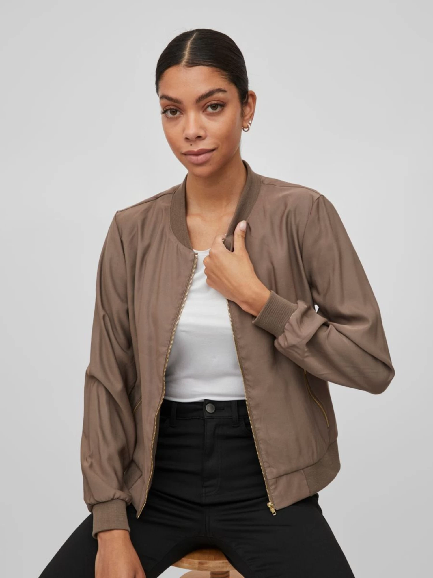 Vila Tussenjassen Tussenjas Dames Bruin 5 Vila Tussenjassen Tussenjas Dames Bruin - Afbeelding 3