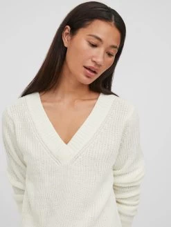 Vila Basic Truien Trui Dames Wit -Vila 589756a77c3358615fa767ee013e2acd