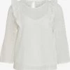 Vila Kanten Blouses Blouse NESA Dames Natuurwit -Vila 597d3639d65009250930e2f0beb45b52