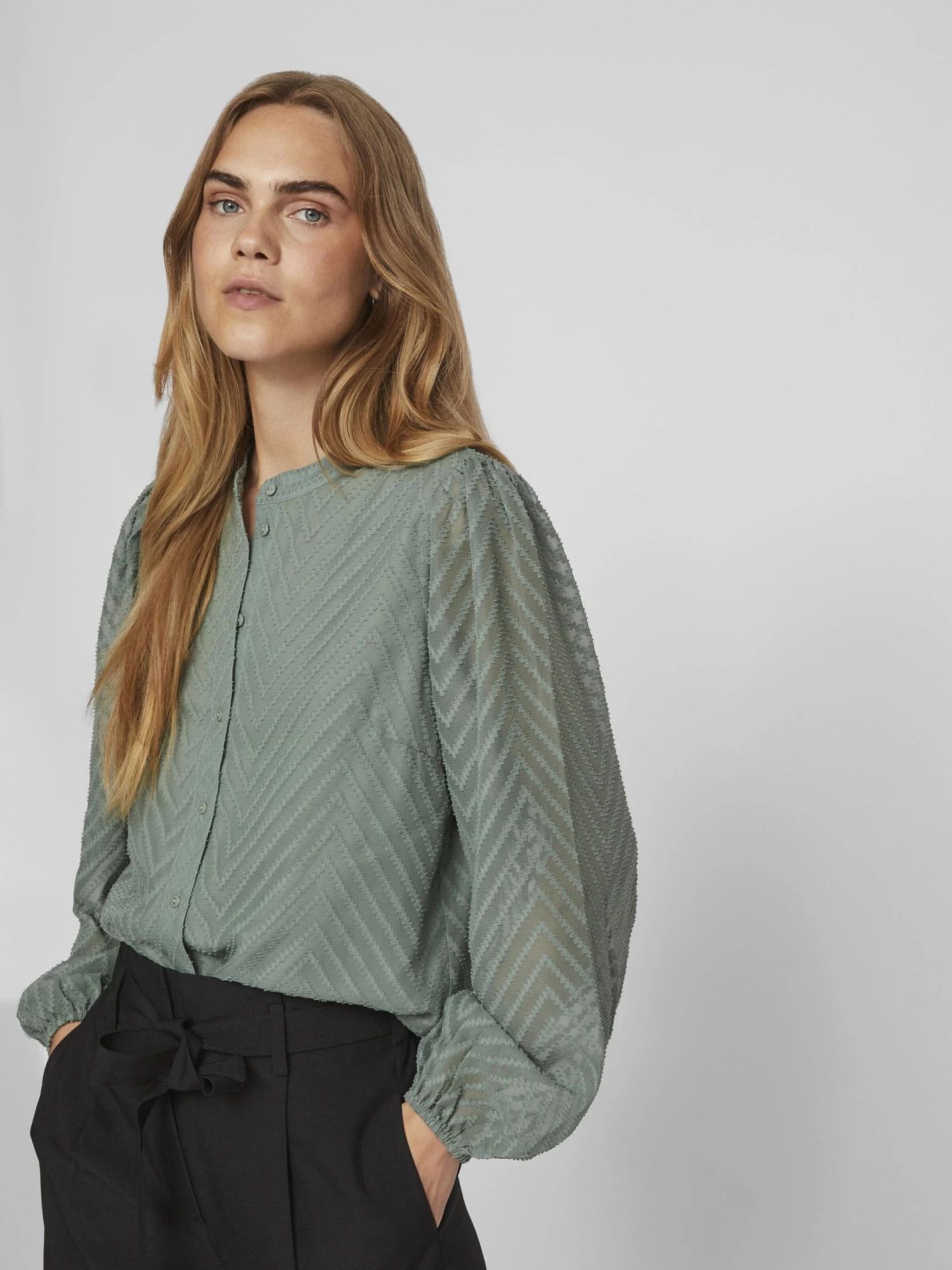 Vila Overhemden Blouse Dames Lichtgroen 8 Vila Overhemden Blouse Dames Lichtgroen - Afbeelding 6