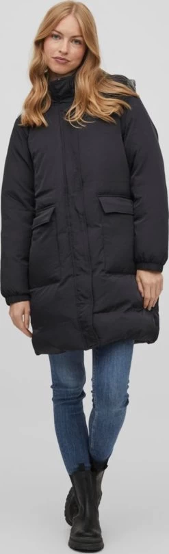 Wintermantels Wintermantel Paia Dames Zwart -Vila 5ba67fccda151ece98cb5425ceb1ac2d