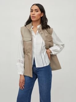 Vila Bodywarmers Bodywarmer Kila Dames Greige -Vila 5dc911ab6ddcf6f67ab9e12d3b772efa