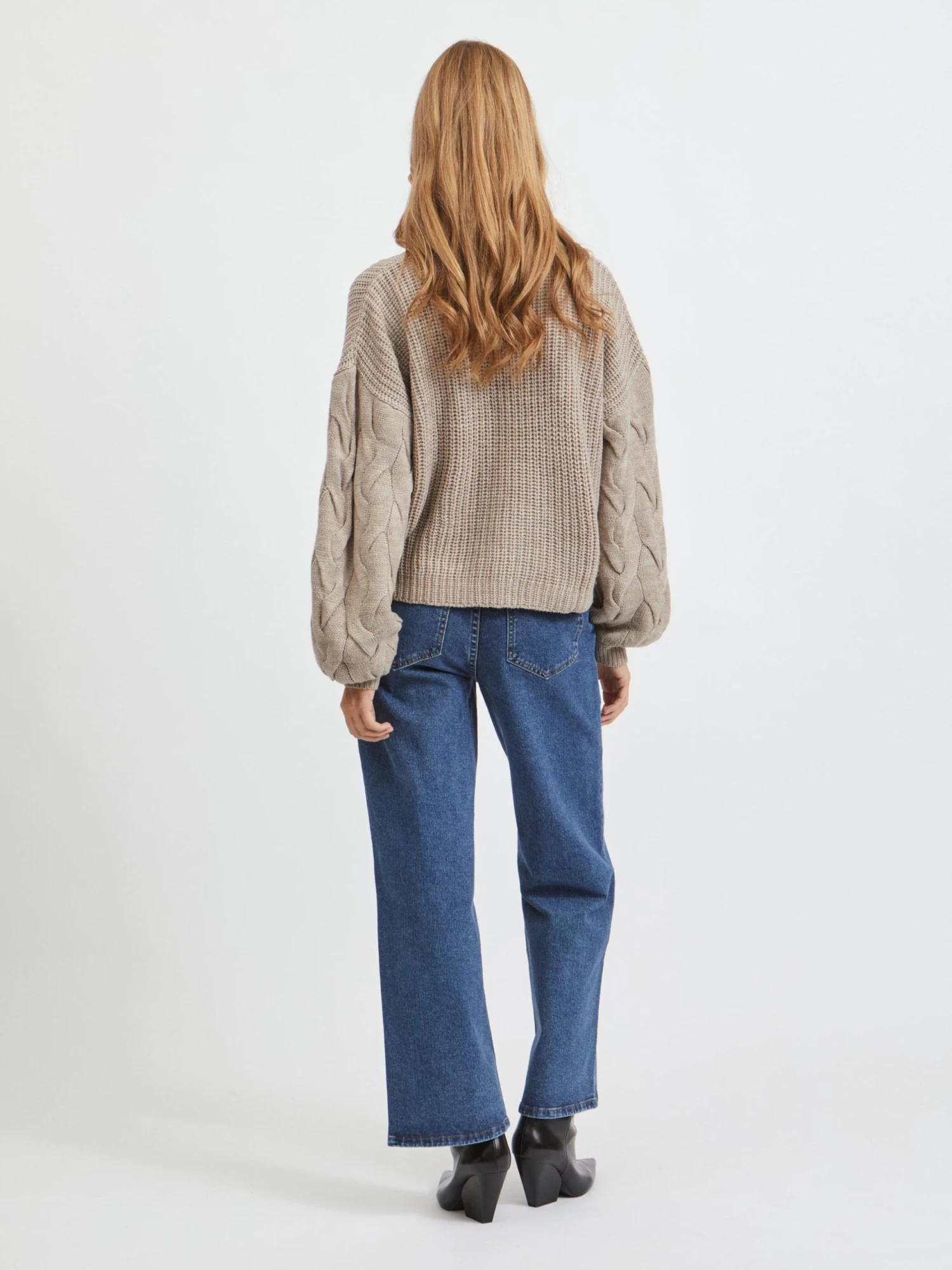 Vila Coltruien Trui Oa Dames Donkerbeige 7 Vila Coltruien Trui Oa Dames Donkerbeige - Afbeelding 5