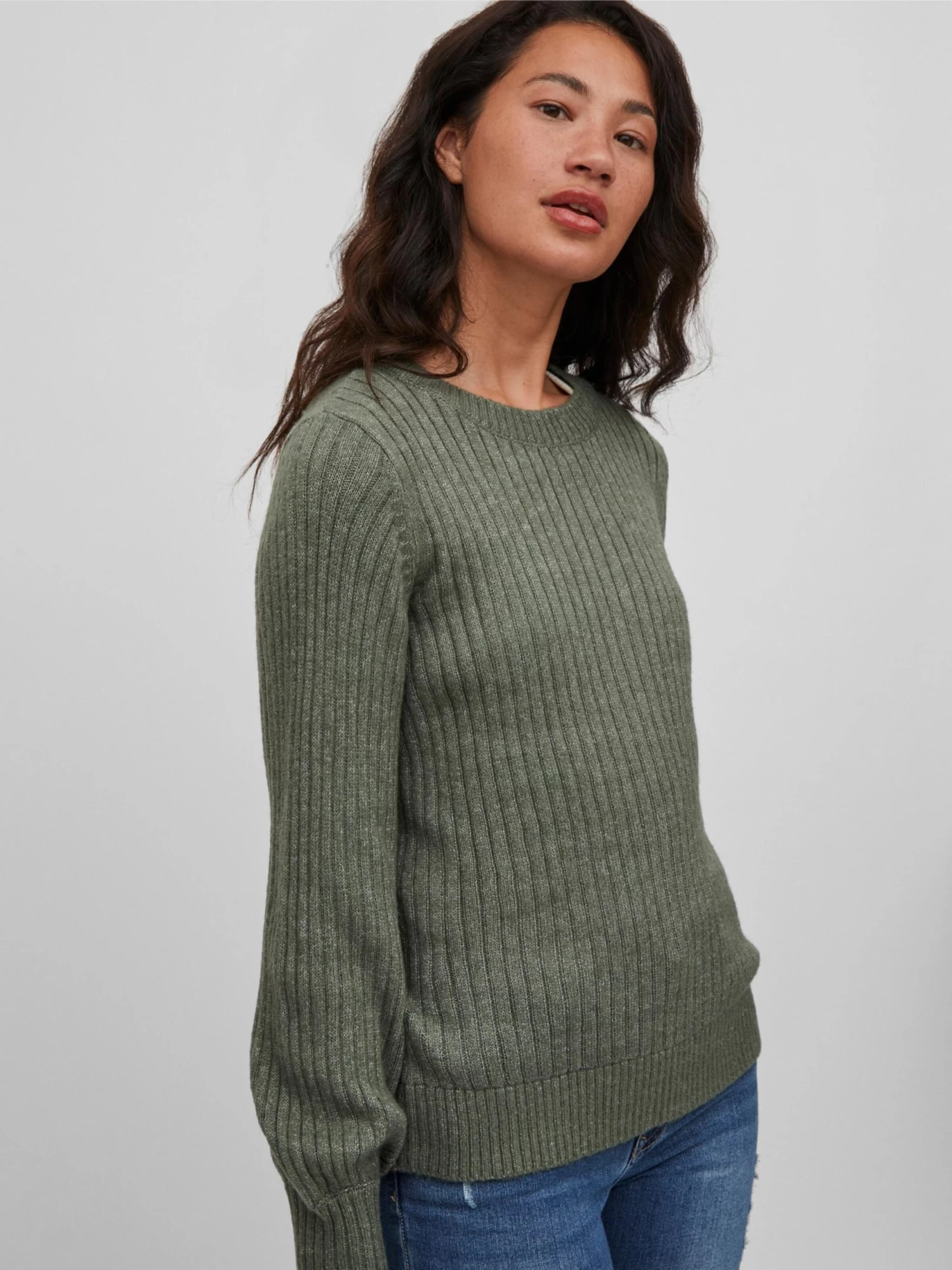 Vila Fijngebreide Truien Trui Taria Dames Groen 6 Vila Fijngebreide Truien Trui Taria Dames Groen - Afbeelding 4