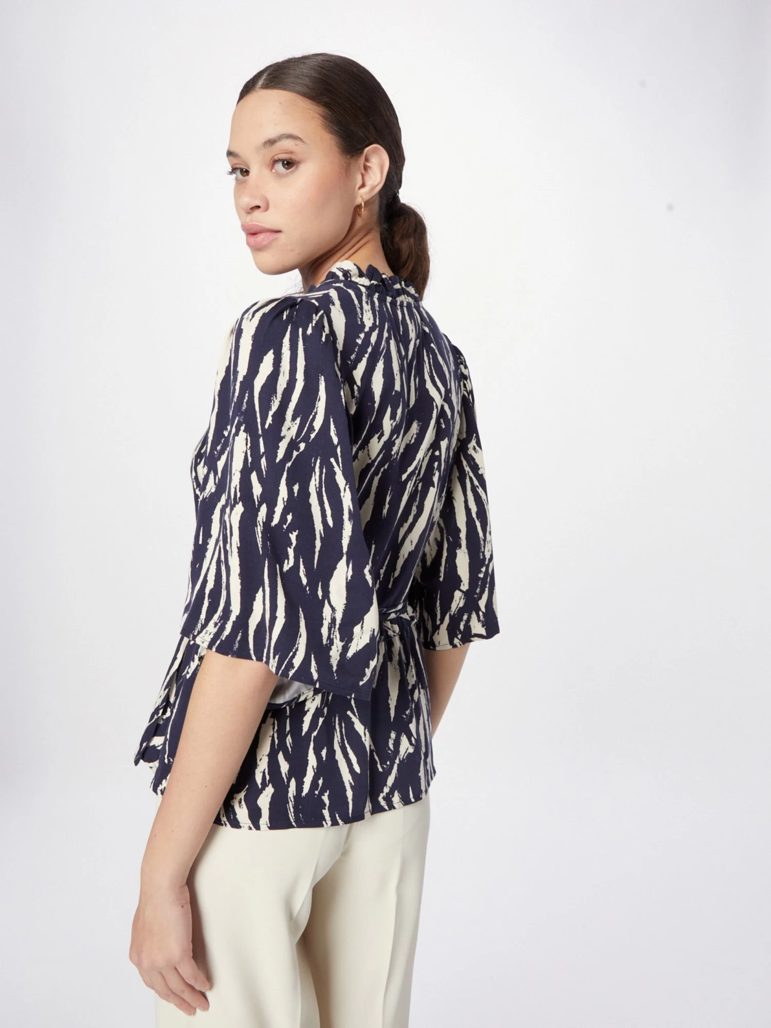 Blouses Met Korte Mouw Blouse Kyra Dames Beige 6 Blouses Met Korte Mouw Blouse Kyra Dames Beige - Afbeelding 4