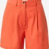 Vila Shorts Wide Leg Bandplooibroek Alina Dames Oranje