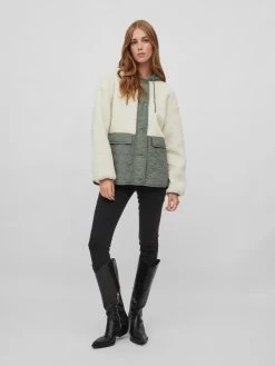 Vila Tussenjassen Tussenjas Adita Dames Crème -Vila 5fa33f4de2d522270af6c84bcb89e154