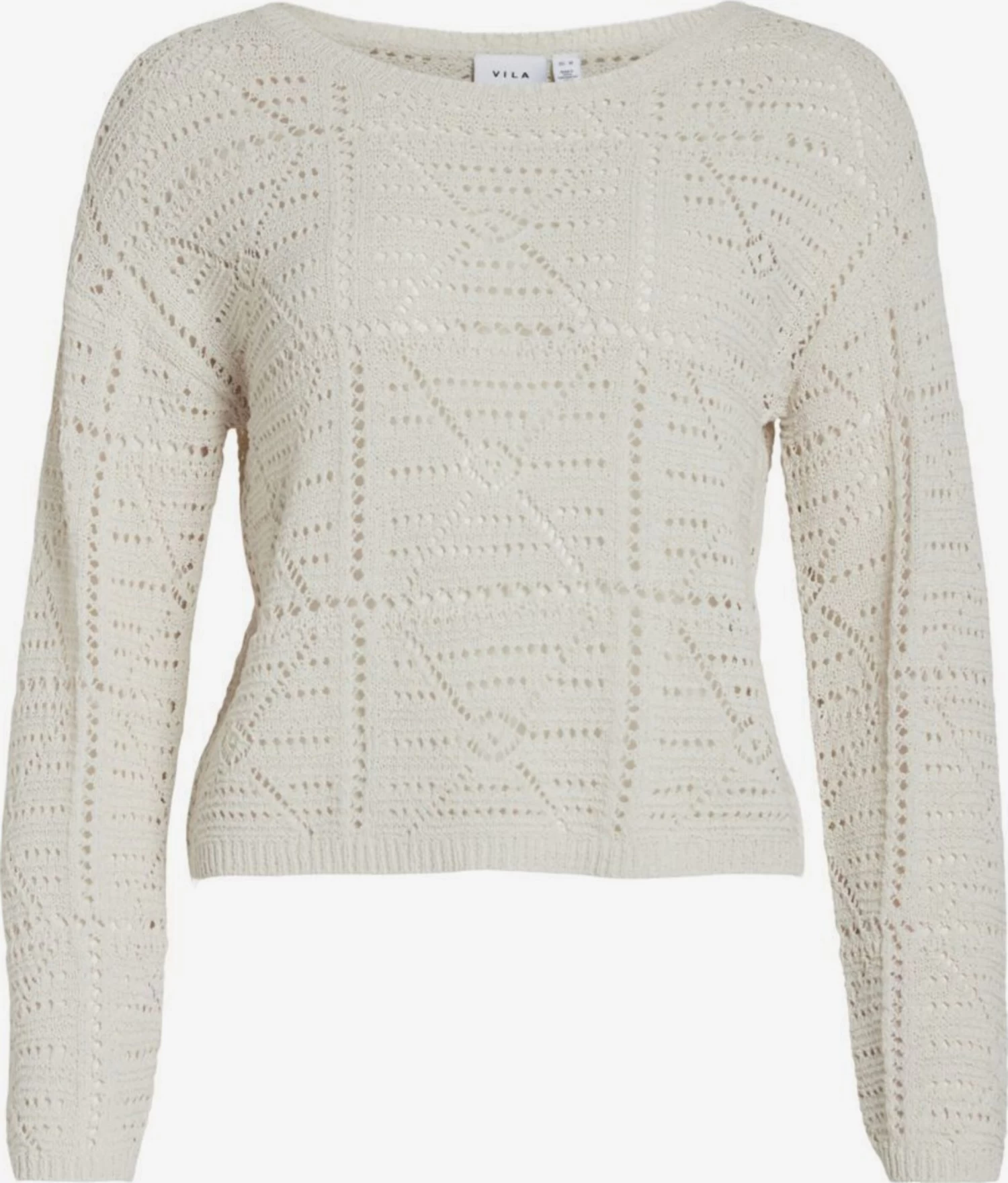 Vila Fijngebreide Truien Trui Dames Beige 3 Vila Fijngebreide Truien Trui Dames Beige