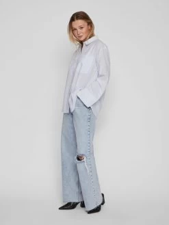 Vila Overhemden Blouse Dames Hemelsblauw -Vila 6043511b73b269c5d98a1089c861163f