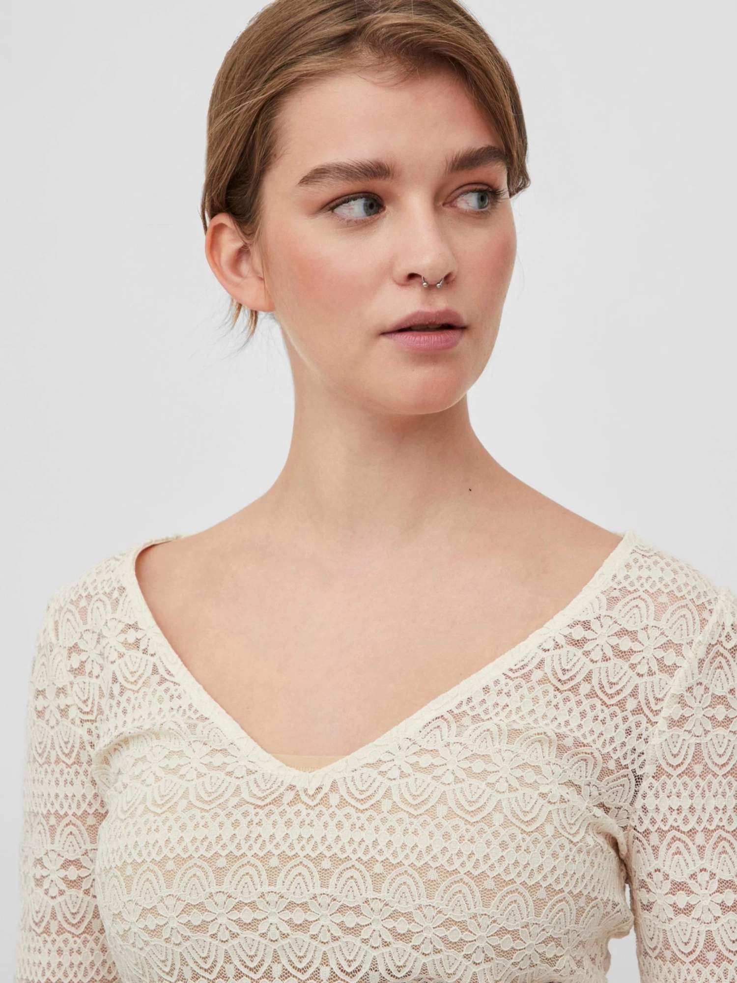 Longsleeves Shirt Chikka Dames Lichtbeige 8 Longsleeves Shirt Chikka Dames Lichtbeige - Afbeelding 6