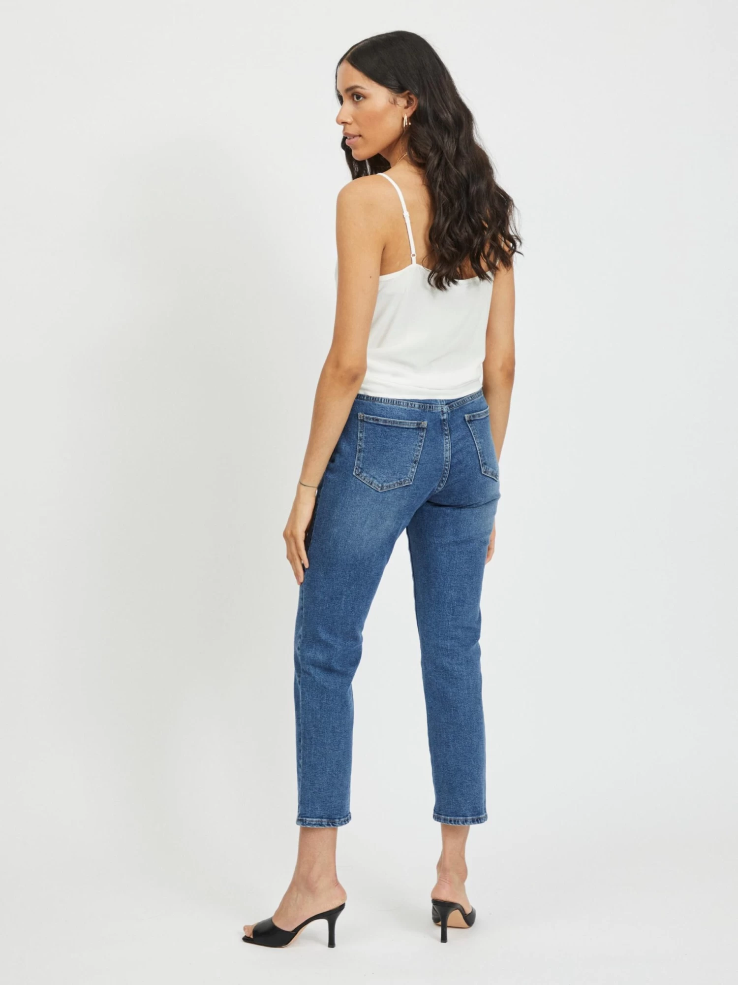 Vila Kanten Tops Top Mero Dames Wit 6 Vila Kanten Tops Top Mero Dames Wit - Afbeelding 4