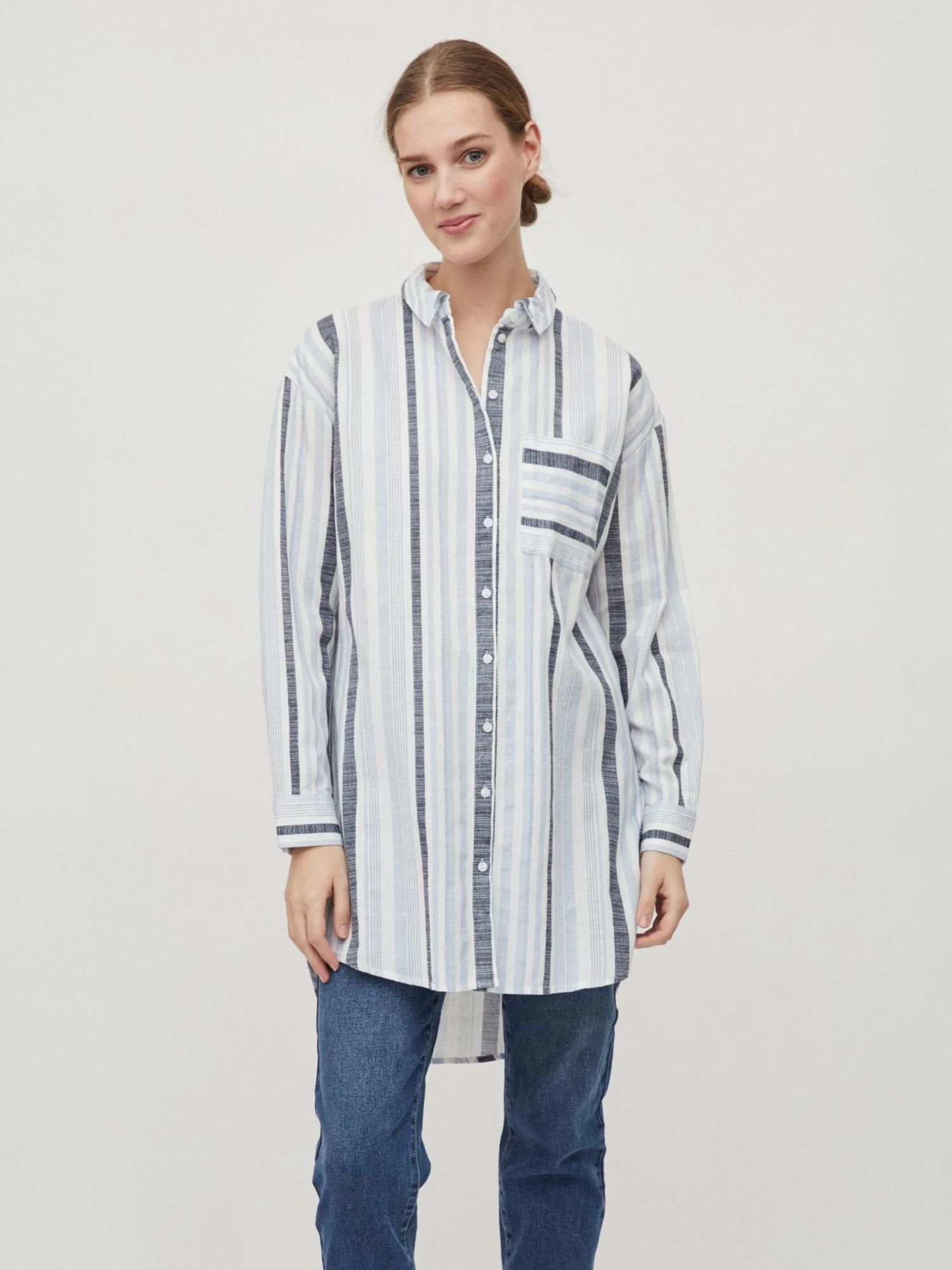 Vila Lange Blouses Blouse Etni Dames Wit 5 Vila Lange Blouses Blouse Etni Dames Wit - Afbeelding 3