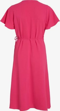Vila Midi Jurken Jurk Dames Fuchsia -Vila 61c0dc254a7d2a1429ddec4bffbb80ad