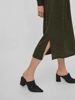 Vila Gebreide Jurken Gebreide Jurk Award Dames Donkergroen -Vila 63f186815c465fd8073a3b687f7e1d4c