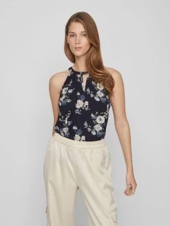 Vila Uitgaanstops Top Dames Navy -Vila 654e49af5637c2f88ee3f00b72ed19af