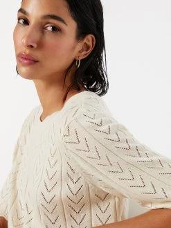 Vila Fijngebreide Truien Trui Dames Crème -Vila 65b3d0493422673b28df4b4a52c39ccc