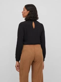 Vila Kanten Blouses Blouse Suvita Dames Zwart -Vila 6725b76502ba8661150e6907cc3fa52b