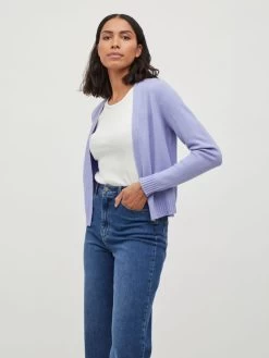 Vila Vesten Gebreid Vest Dames Lila -Vila 67482aadfa0322d10b8b2ecdef440fdb