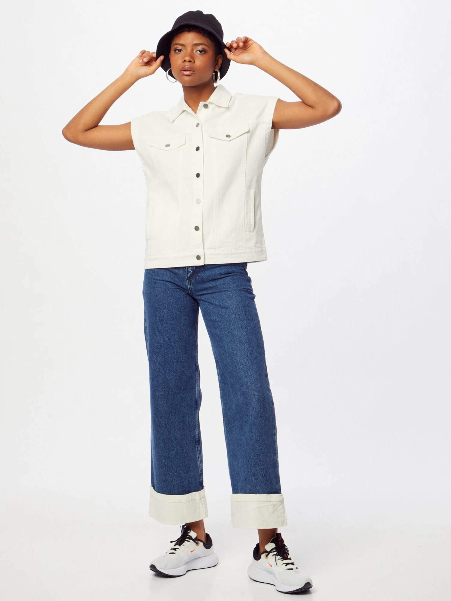 Vila Spijkerblouses Blouse Camelias Dames Wit 7 Vila Spijkerblouses Blouse Camelias Dames Wit - Afbeelding 5