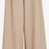 Vila Palazzo Broeken Wide Leg Pantalon Fine Dames Lichtbeige