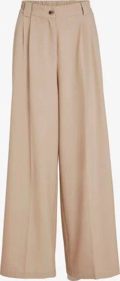 Vila Palazzo Broeken Wide Leg Pantalon Fine Dames Lichtbeige