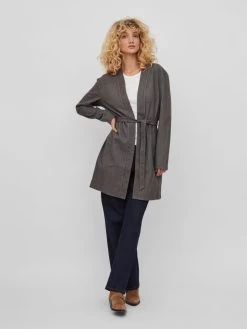 Vila Vesten Gebreid Vest Dames Grijs -Vila 682dad844067663f484a4526596e1b5b