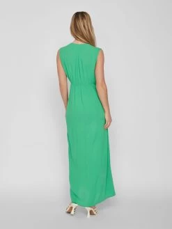 Vila Maxi Jurken Jurk Dames Groen -Vila 68352c3401b26c0ead163a67f51ffdb4