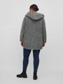 Korte Mantels Tussenmantel Dames Grijs Gemêleerd -Vila 6907c47e1f344286a9789cda5d6f405e