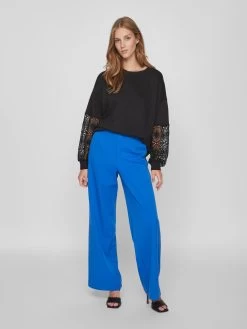 Vila Sweatshirts Sweatshirt Ricta Dames Zwart -Vila 69c2110dc61a65eac99eb258c34eeb3d