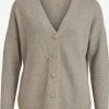 Vila Vesten Gebreid Vest Viril Dames Beige -Vila 6a1f1ad464d7bded6009fc79c9ce4774