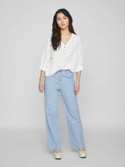 Vila Overhemden Blouse Dames Offwhite 12 Vila Overhemden Blouse Dames Offwhite -Vila 6a570a2da1e8ba77bb043a389e171c82