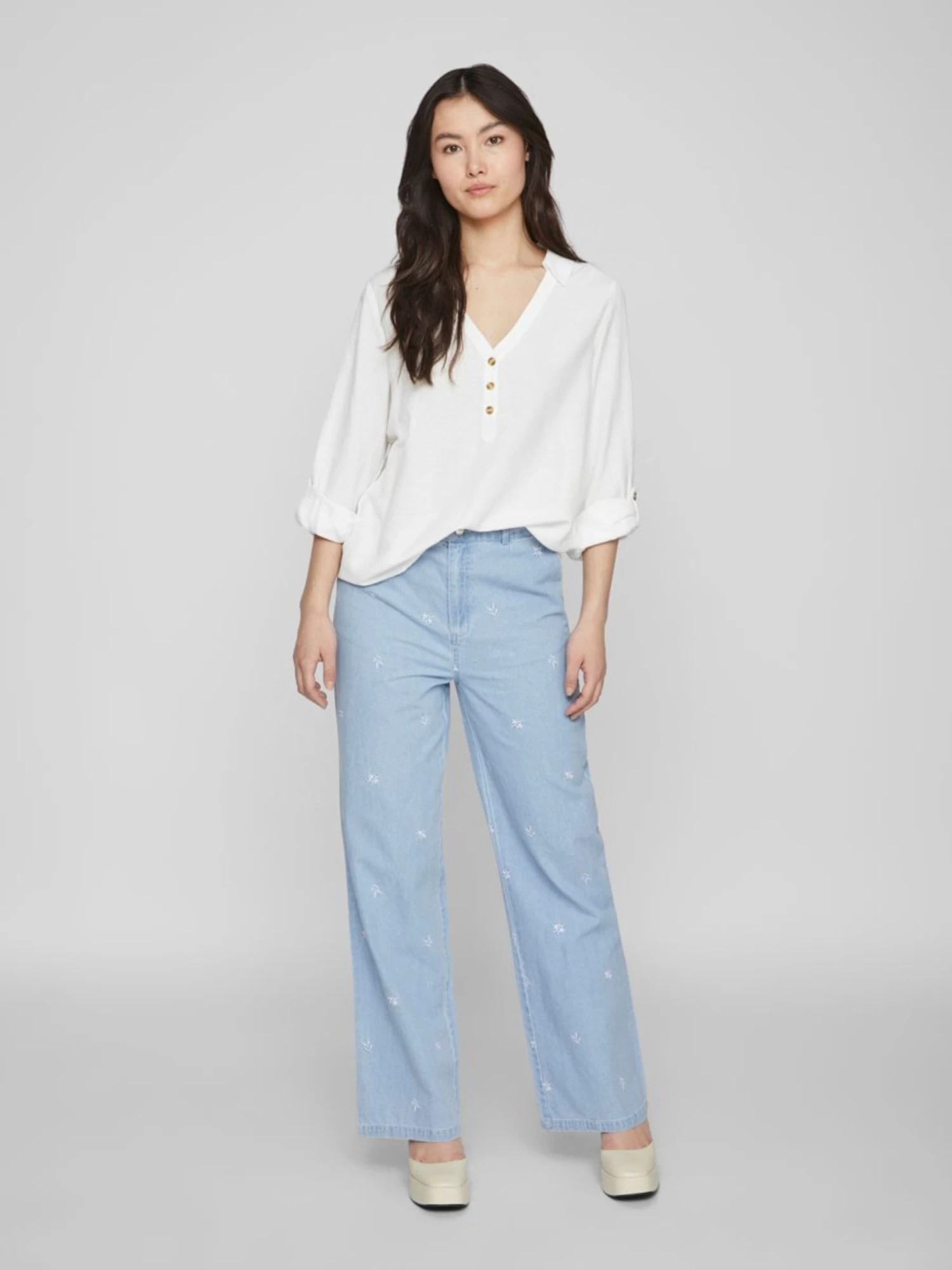 Vila Overhemden Blouse Dames Offwhite 7 Vila Overhemden Blouse Dames Offwhite - Afbeelding 5