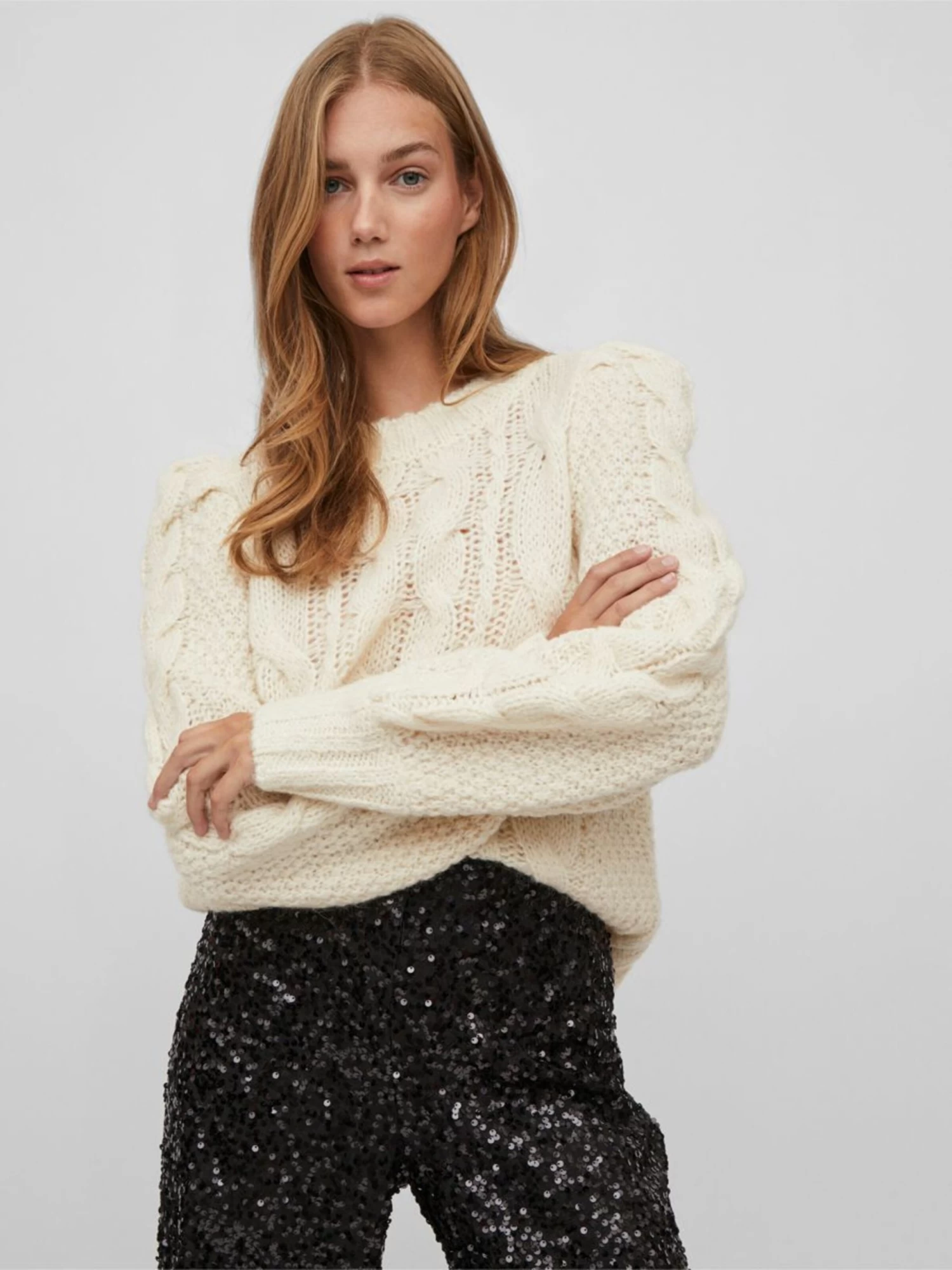 Vila Fijngebreide Truien Trui Dames Beige 8 Vila Fijngebreide Truien Trui Dames Beige - Afbeelding 6