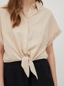 Vila Blouses Met Korte Mouw Blouse Mandy Dames Beige -Vila 6b1d058b0eb5ff84e3b070c83cbbfbd5