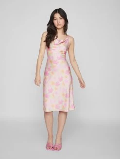 Midi Jurken Jurk RAVENNA Dames Rosa / Eosine -Vila 6bb44ffc865f1cea0e396fbf210ac01c