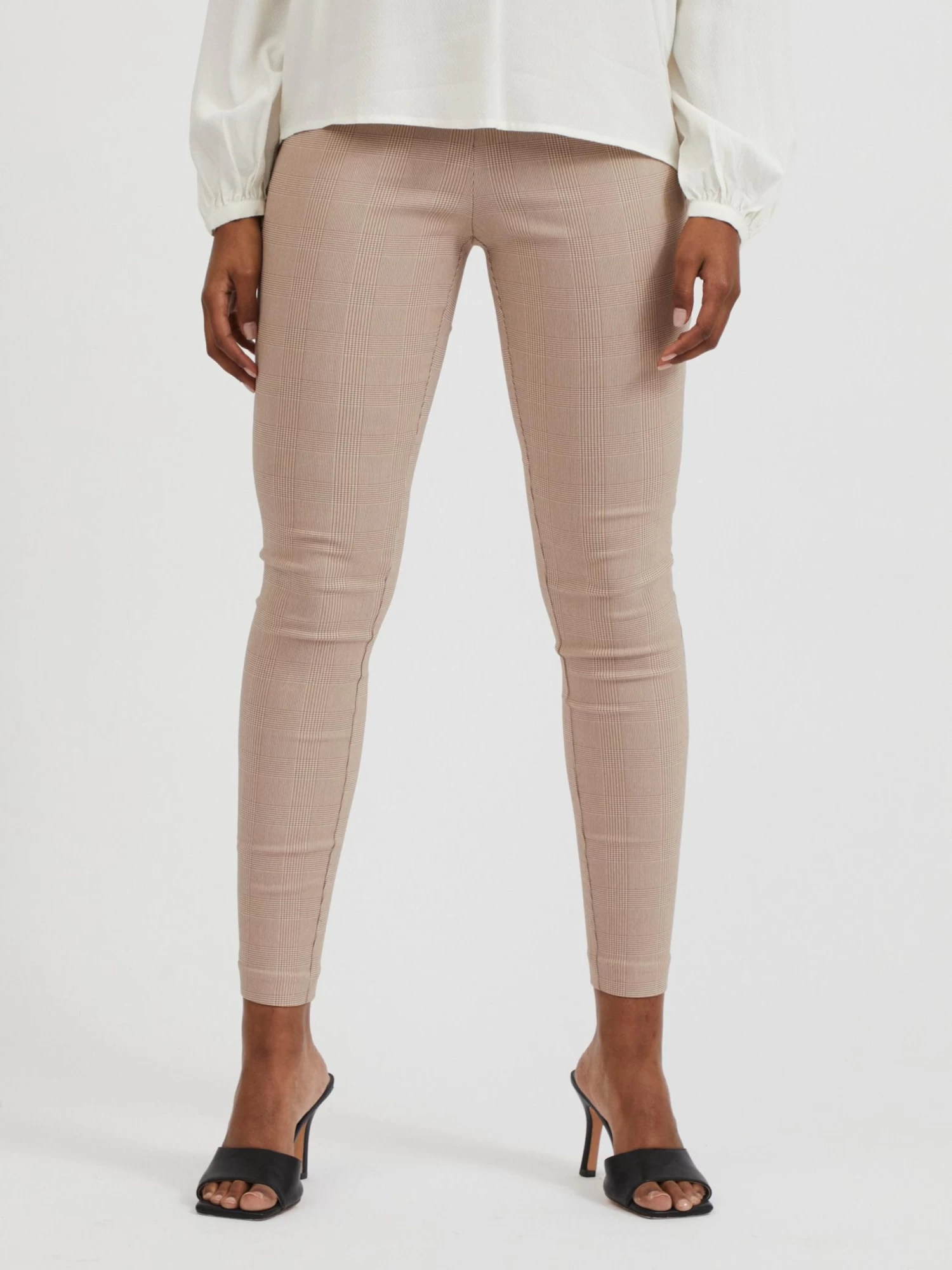 Vila Broeken Skinny Leggings Laura Lou Dames Beige 4 Vila Broeken Skinny Leggings Laura Lou Dames Beige - Afbeelding 3