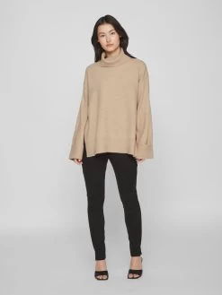 Vila Coltruien Trui Rolfie Dames Beige -Vila 6c7d74af3460fbe0d9b37a3ae5c7cb35