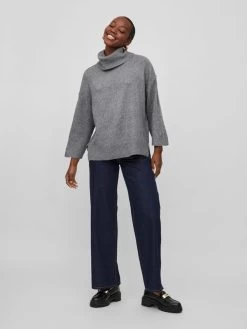 Vila Truien Trui Dames Grijs -Vila 6ca28011e63b234ea2ec5391cd486186