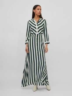 Vila Maxi Jurken Jurk Dames Donkergroen / Wit 10 Vila Maxi Jurken Jurk Dames Donkergroen / Wit -Vila 6d7b7045f75fb0c18c1c532d4e6cf3d0