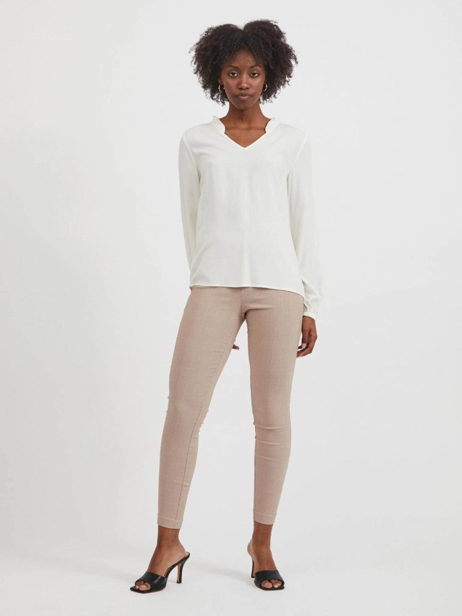 Vila Broeken Skinny Leggings Laura Lou Dames Beige 5 Vila Broeken Skinny Leggings Laura Lou Dames Beige - Afbeelding 4